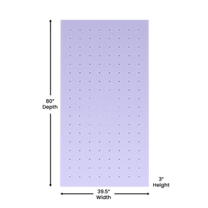 English Elm 3 Inch Lavender Infused Twin XL Memory Foam Mattress Topper with Ventilated Design and CertiPUR-US Certified Foam