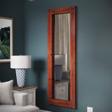 English Elm 22x65 Full Length Mirror, Wall Mounted or Wall Leaning, Rustic Solid Wood Frame