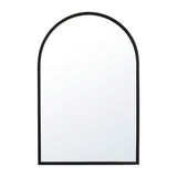 English Elm 20"x30" Arched Metal Framed Wall Mirror for Hallways, Entryways, Dining and Living Rooms,