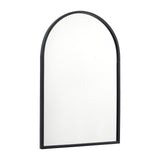 English Elm 20"x30" Arched Metal Framed Wall Mirror for Hallways, Entryways, Dining and Living Rooms,