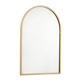 English Elm 20"x30" Arched Metal Framed Wall Mirror for Hallways, Entryways, Dining and Living Rooms,