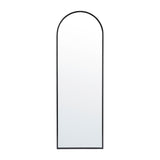 English Elm 22"x65" Arched Metal Framed Wall Mirror for Hallways, Entryways, Dining and Living Rooms,