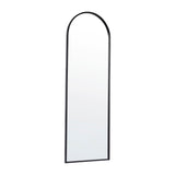 English Elm 22"x65" Arched Metal Framed Wall Mirror for Hallways, Entryways, Dining and Living Rooms,