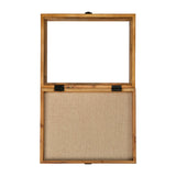 English Elm 11x14 Shadow Box Display Case with Linen Liner, 8 Push Pins and Solid Pine Wood Frame