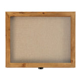 English Elm 11x14 Shadow Box Display Case with Linen Liner, 8 Push Pins and Solid Pine Wood Frame