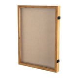 English Elm 18x24 Shadow Box Display Case with Linen Liner, 8 Push Pins and Solid Pine Wood Frame