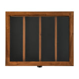 English Elm 11x14 Solid Pine Medals Display Case with 3 Channel Grooved Removable Shelves