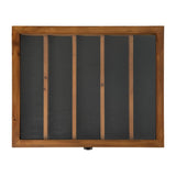 English Elm 14.5x17.5 Solid Pine Medals Display Case with 4 Channel Grooved Removable Shelves