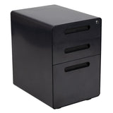 English Elm Commercial Grade Ergonomic 3-Drawer Mobile Locking Filing Cabinet with Anti-Tilt Mechanism and Hanging Drawer for Legal & Letter Files,