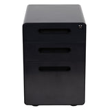 English Elm Commercial Grade Ergonomic 3-Drawer Mobile Locking Filing Cabinet with Anti-Tilt Mechanism and Hanging Drawer for Legal & Letter Files,