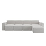 English Elm Commercial Grade Luxury Modular 5 Piece Sectional Sofa,