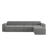 English Elm Commercial Grade Luxury Modular 5 Piece Sectional Sofa,