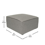 English Elm Commercial Grade Luxury Modular Sectional Sofa Ottoman Seat,