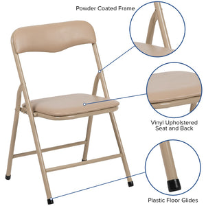 English Elm Commercial Grade Kids 3 Piece Folding Table and Chair Set