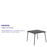 English Elm Commercial Grade Folding Card Table - Lightweight Portable Folding Table with Collapsible Legs