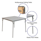 English Elm Commercial Grade Folding Card Table - Lightweight Portable Folding Table with Collapsible Legs