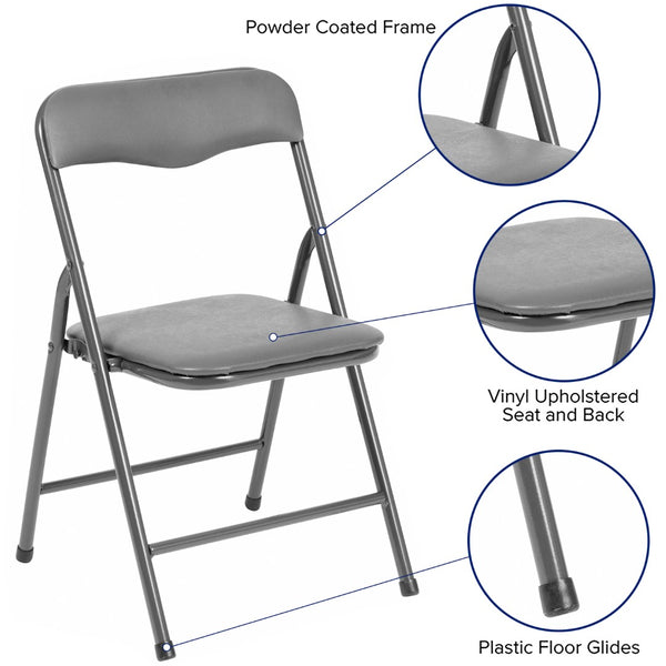 English Elm Commercial Grade Kids 5 Piece Folding Table and Chair Set