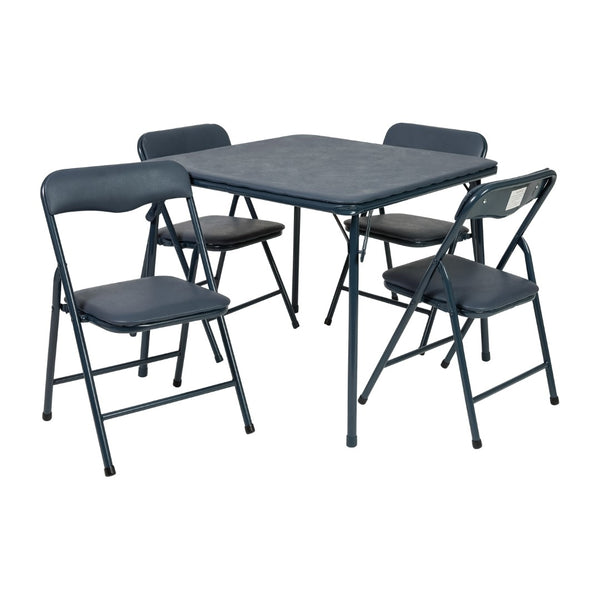 English Elm Commercial Grade Kids 5 Piece Folding Table and Chair Set