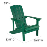 English Elm Commercial Grade Commercial All-Weather Poly Resin Wood Adirondack Chair