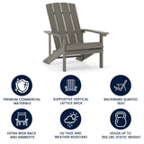 English Elm Commercial Grade Commercial All-Weather Poly Resin Wood Adirondack Chair