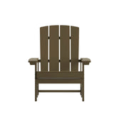 English Elm Commercial Grade Commercial Grade Indoor/Outdoor Adirondack Chair, Weather Resistant Durable Poly Resin Deck and Patio Seating,