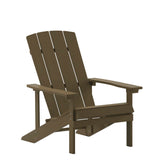 English Elm Commercial Grade Commercial Grade Indoor/Outdoor Adirondack Chair, Weather Resistant Durable Poly Resin Deck and Patio Seating,