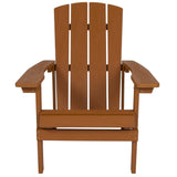 English Elm Commercial Grade Commercial All-Weather Poly Resin Wood Adirondack Chair