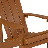 English Elm Commercial Grade Commercial All-Weather Poly Resin Wood Adirondack Chair