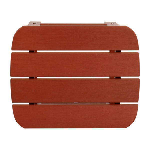 English Elm Commercial Grade 2 Pack Commercial All-Weather Poly Resin Wood Adirondack Chairs with Side Table