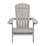 English Elm Commercial Grade Commercial All-Weather Poly Resin Indoor/Outdoor Folding Adirondack Chair