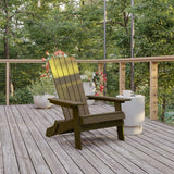 Commercial Grade Commercial Folding Adirondack Chair - - Poly Resin - Indoor/Outdoor - Weather Resistant