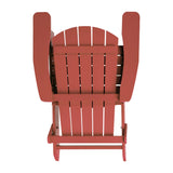 English Elm Commercial Grade Commercial Folding Adirondack Chair - - Poly Resin - Indoor/Outdoor - Weather Resistant