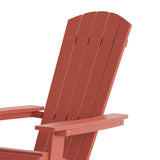 English Elm Commercial Grade Commercial Folding Adirondack Chair - - Poly Resin - Indoor/Outdoor - Weather Resistant