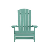 English Elm Commercial Grade Commercial Folding Adirondack Chair - - Poly Resin - Indoor/Outdoor - Weather Resistant