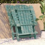 English Elm Commercial Grade Commercial Folding Adirondack Chair - - Poly Resin - Indoor/Outdoor - Weather Resistant