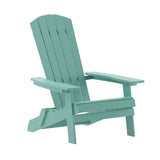 English Elm Commercial Grade Commercial Folding Adirondack Chair - - Poly Resin - Indoor/Outdoor - Weather Resistant