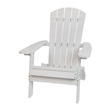 English Elm Commercial Grade Commercial All-Weather Poly Resin Indoor/Outdoor Folding Adirondack Chair