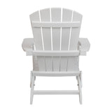 English Elm Commercial Grade Commercial All-Weather Poly Resin Indoor/Outdoor Folding Adirondack Chair