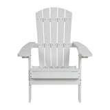 English Elm Commercial Grade Commercial All-Weather Poly Resin Indoor/Outdoor Folding Adirondack Chair