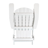 English Elm Commercial Grade Commercial All-Weather Poly Resin Indoor/Outdoor Folding Adirondack Chair