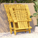 English Elm Commercial Grade Commercial Folding Adirondack Chair - - Poly Resin - Indoor/Outdoor - Weather Resistant