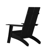 English Elm Commercial Grade Modern Commercial All-Weather Poly Resin Wood Adirondack Chair