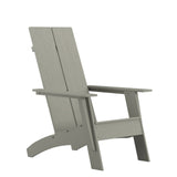 English Elm Commercial Grade Modern Commercial All-Weather Poly Resin Wood Adirondack Chair