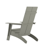 English Elm Commercial Grade Modern Commercial All-Weather Poly Resin Wood Adirondack Chair