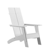 English Elm Commercial Grade Modern Commercial All-Weather Poly Resin Wood Adirondack Chair