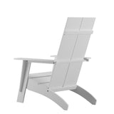 English Elm Commercial Grade Modern Commercial All-Weather Poly Resin Wood Adirondack Chair