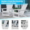 English Elm Modern Commercial Grade All-Weather 2-Slat Poly Resin Wood Rocking Adirondack Chair with Rust Resistant Stainless Steel Hardware