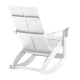 English Elm Modern Commercial Grade All-Weather 2-Slat Poly Resin Wood Rocking Adirondack Chair with Rust Resistant Stainless Steel Hardware