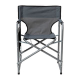 English Elm Commercial Grade Folding Director's Camping Chair with Side Table and Cup Holder - Portable Indoor/Outdoor Steel Framed Sports Chair