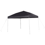 English Elm Commercial Grade 10'x10' Outdoor Pop Up Event Slanted Leg Canopy Tent with Carry Bag